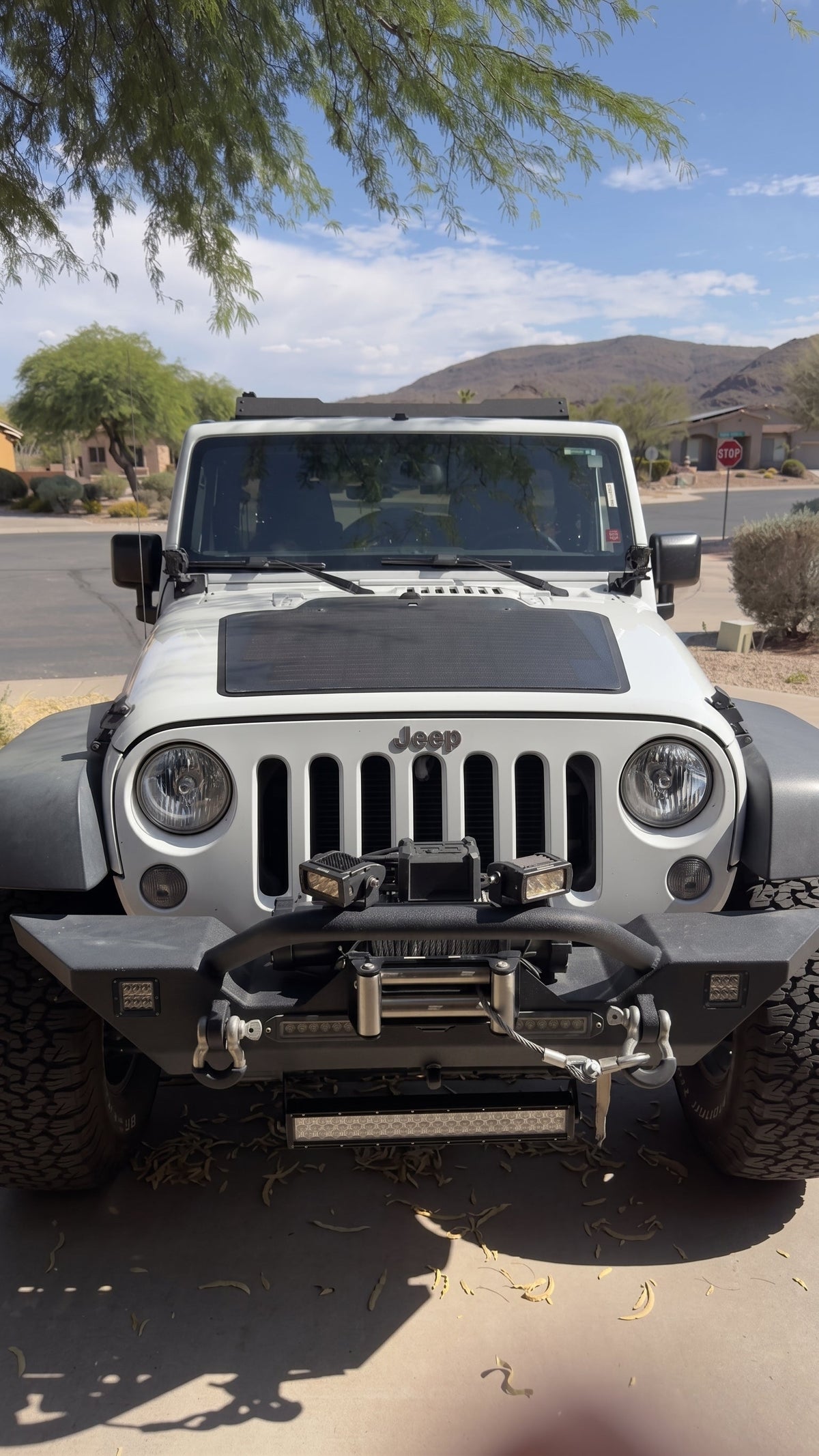 Jeep Wrangler 2018 hood solar panel 
