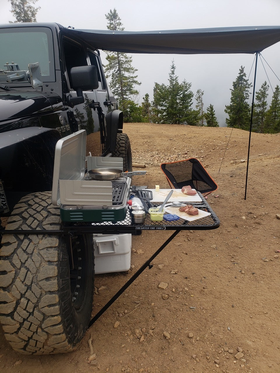 Medium Aluminum Camping Tire Table