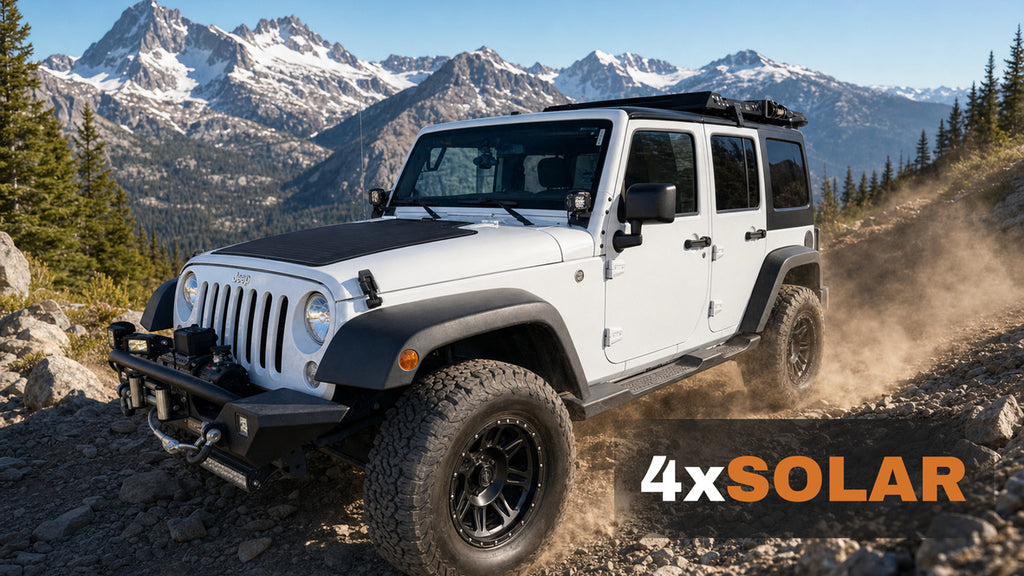 Jeep Wrangler JK 105W Hood Flexible Solar Panel