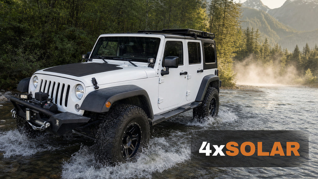 Jeep Wrangler JK 105W Hood Flexible Solar Panel