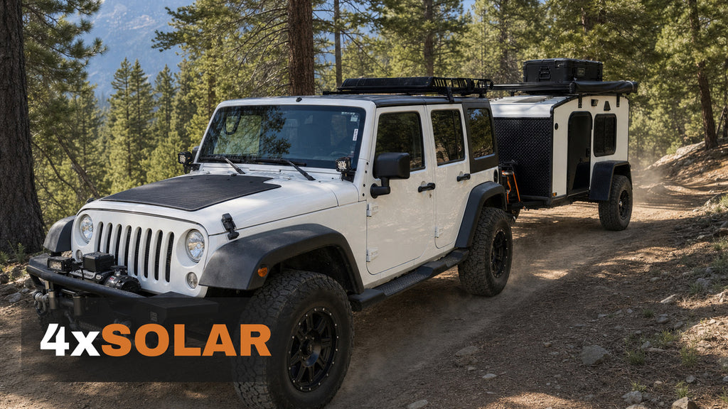 Jeep Wrangler JK 105W Hood Flexible Solar Panel