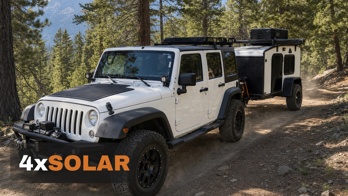 Jeep Wrangler JK 105W Hood Flexible Solar Panel