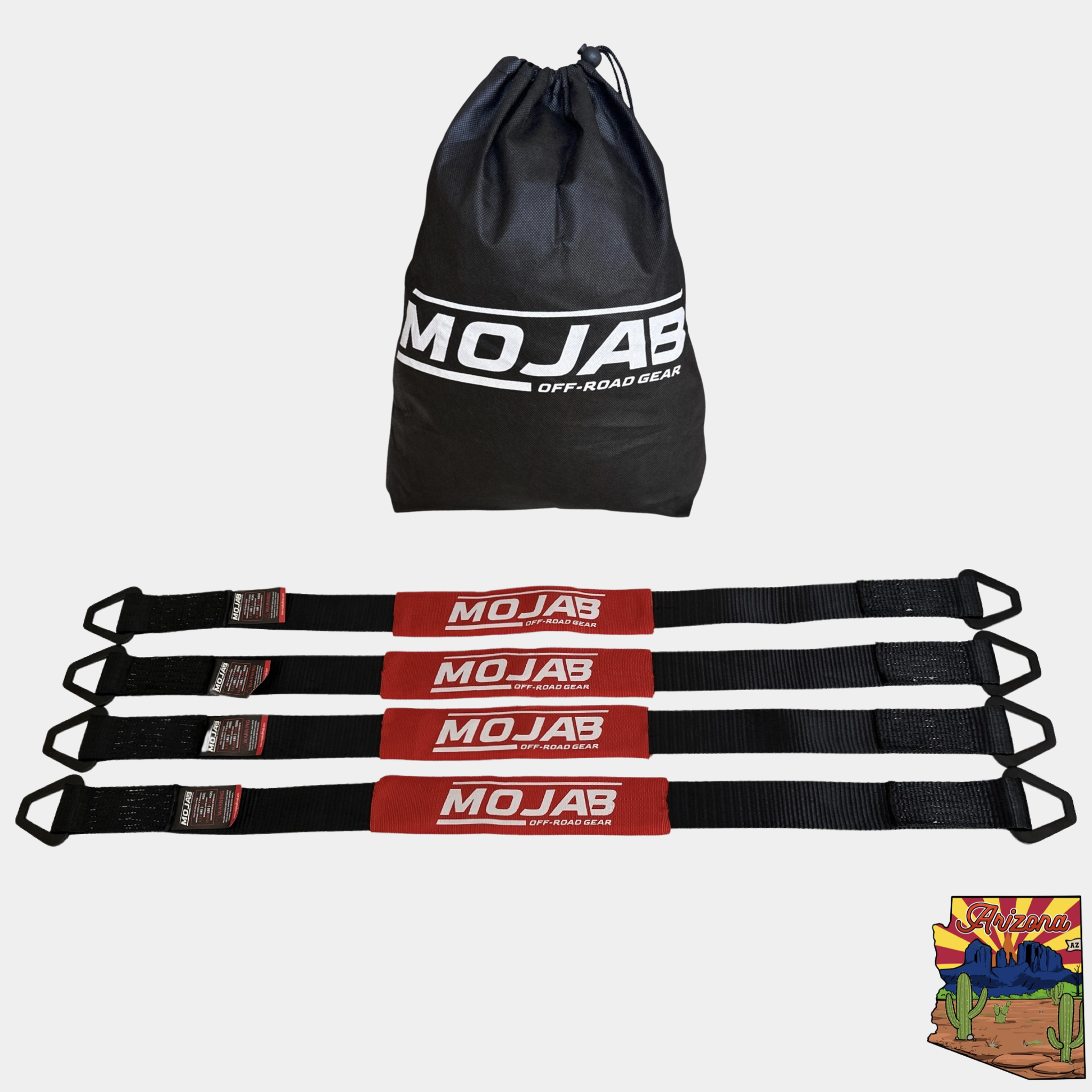 4xSolar - 2"x 39'' Axle Tie-down with rings (pack of 4) (Lifetime Warranty) - Off-Grid & Overland Power