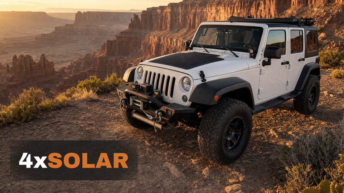 Jeep Wrangler JK 105W Hood Flexible Solar Panel