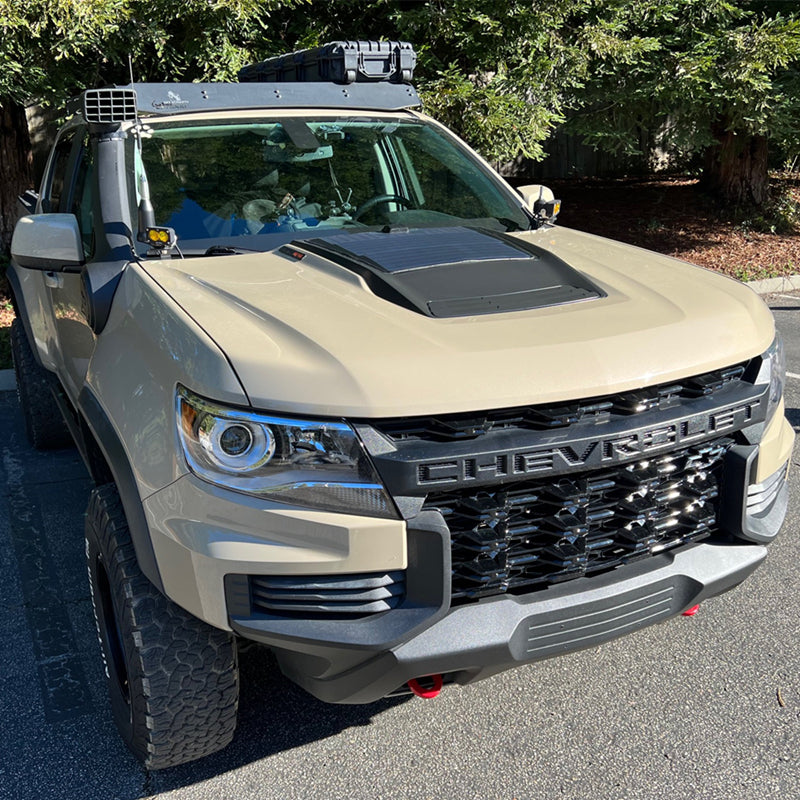 Chevrolet Colorado ZR2 Lensun 35W Hood Flexible Solar Panel