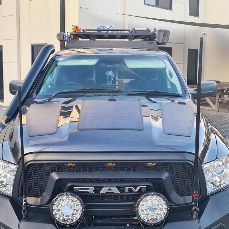 Ram 1500 4th Gen (2009-2018) Lensun 130W Hood Flexible Solar Panel