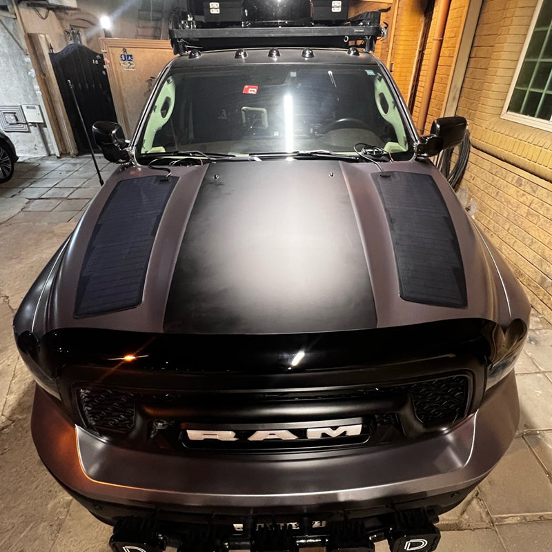 Ram 1500 4th Gen (2009-2018) Lensun 70W Hood Flexible Solar Panel
