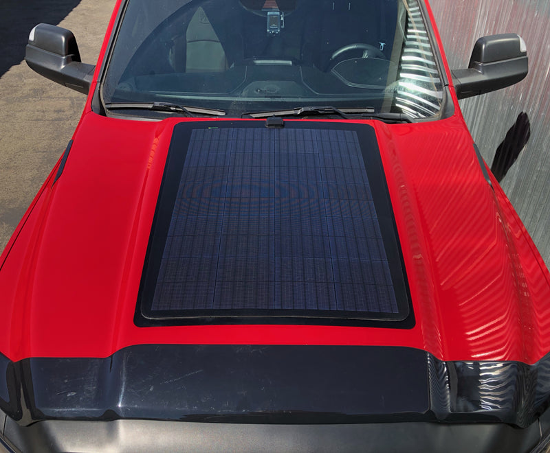 Ram HD 2500 3500 5th Gen (2019 to Present) Lensun 100W Hood Solar Panel