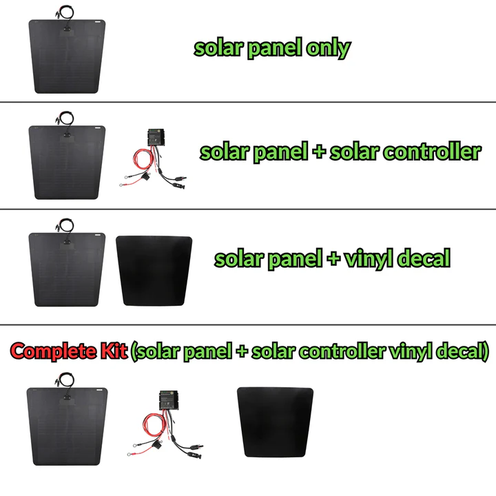 Ford F-150 Platinum (2023 to Present) Lensun 100W Hood Solar Panel