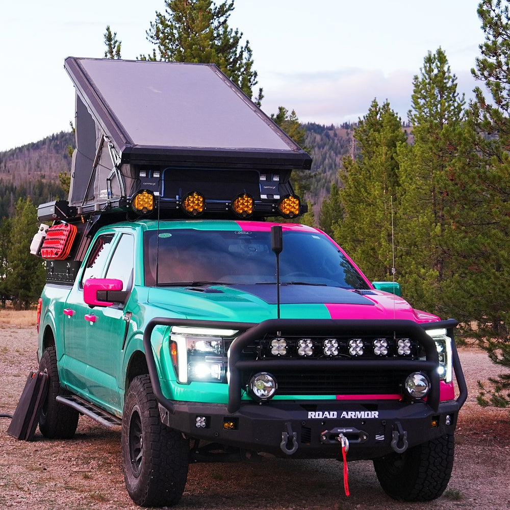 Ford F-150 Platinum (2023 to Present) Lensun 100W Hood Solar Panel