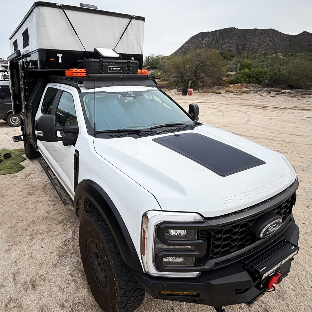 Ford Super Duty 5th Gen(2023-present) F250 Lensun 98W Hood Solar Panel