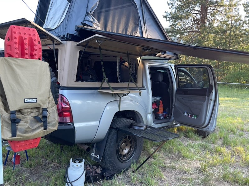 Tire Table Hanging Shelf for Vanlife & Camping