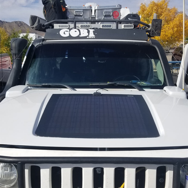 Hummer H3 Lensun 120W 12V Hood/Bonnet Flexible Solar Panel