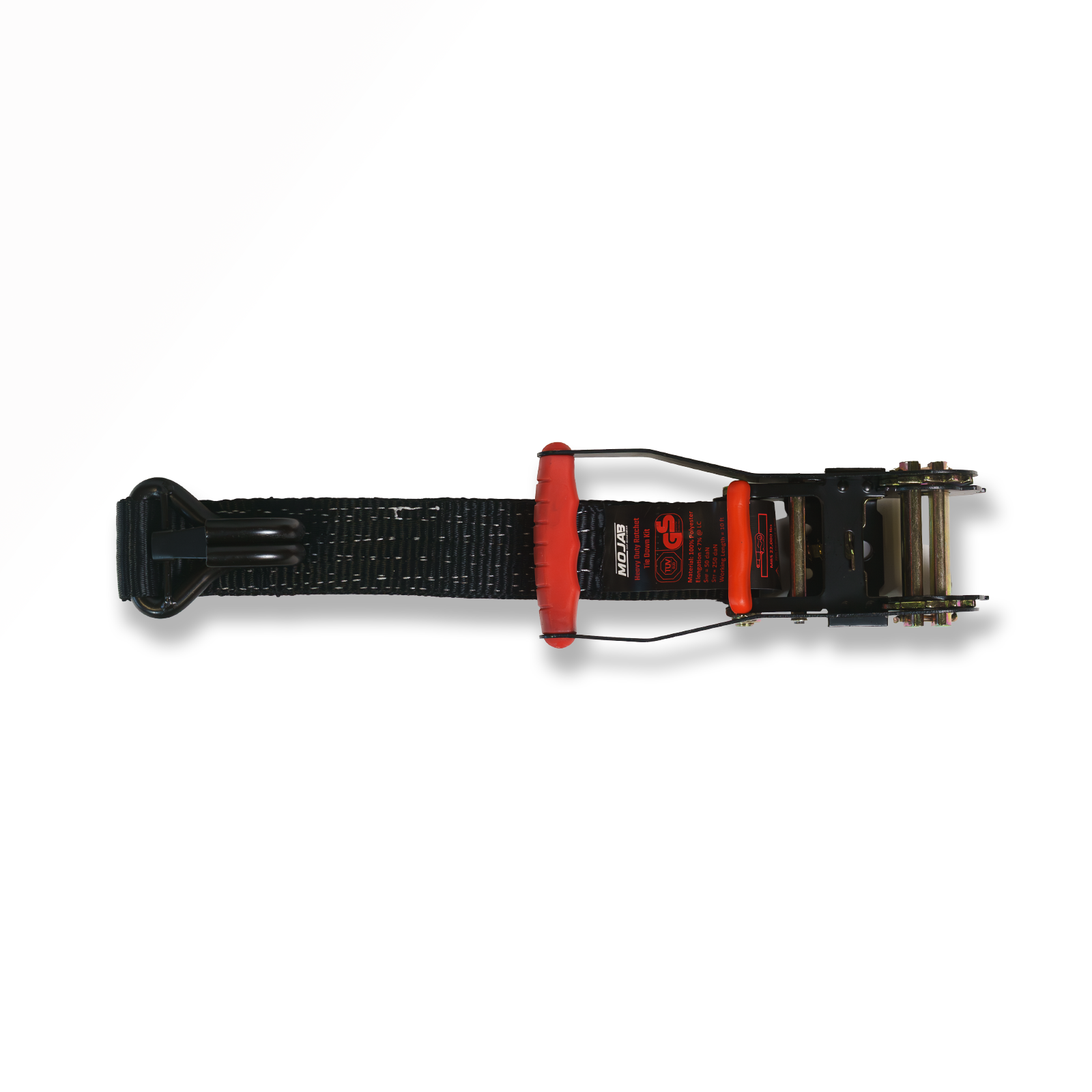 4xSolar - 2" x 10' Ratchet Tie-Down (Closed hook) and 2'' x 39'' Axle Tie-Down Set (Pack of 4) (Lifetime Warranty) - Off-Grid & Overland Power