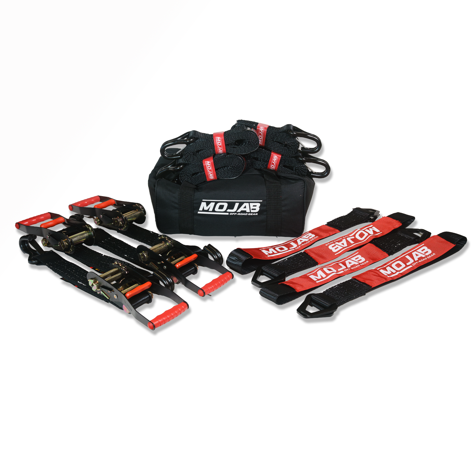 4xSolar - 2" x 10' Ratchet Tie-Down (Closed hook) and 2'' x 39'' Axle Tie-Down Set (Pack of 4) (Lifetime Warranty) - Off-Grid & Overland Power