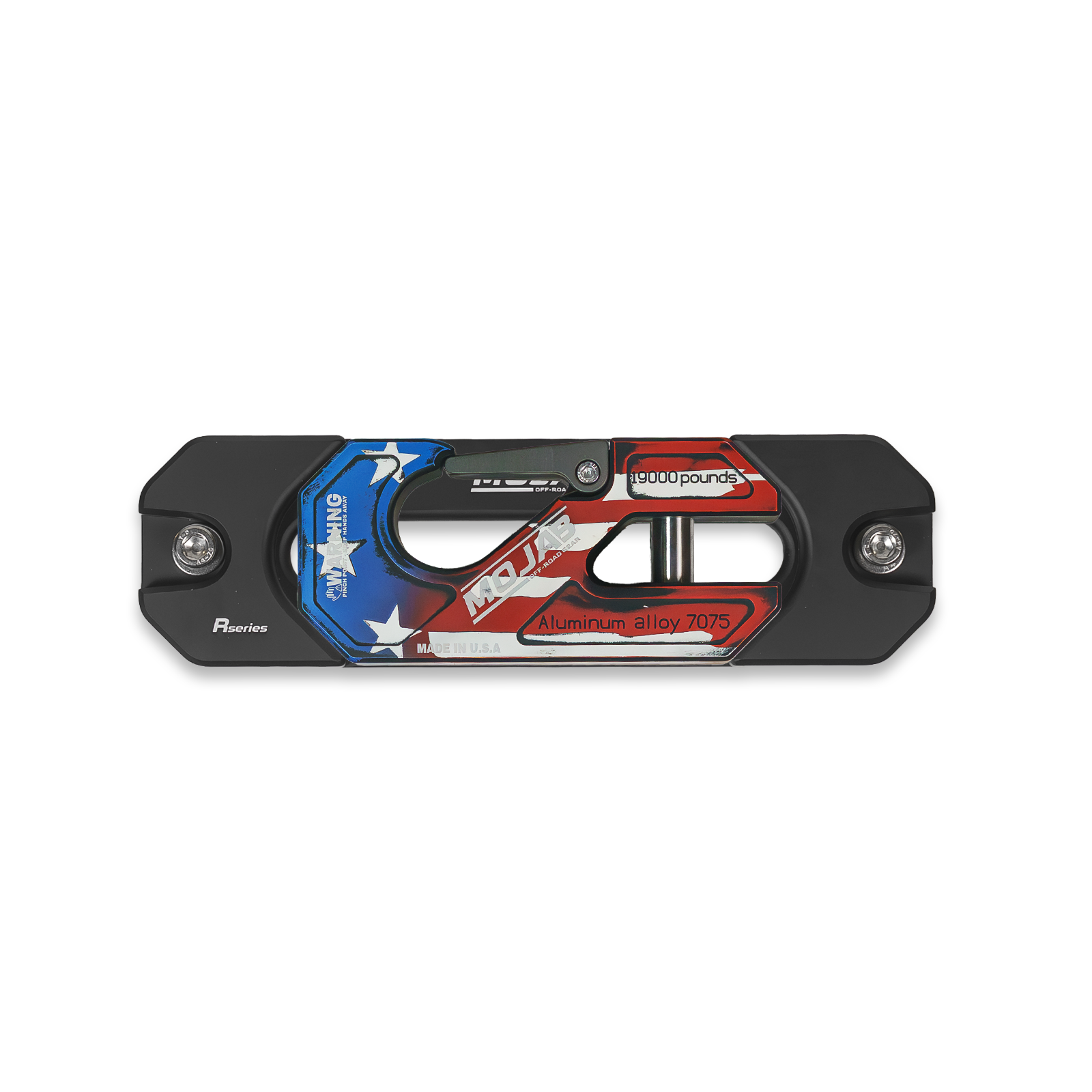 4xSolar - American Flag Aluminum Recessed Winch Shackle with Fairlead Kit.(LIFE TIME WARRANTY*) - Off-Grid & Overland Power