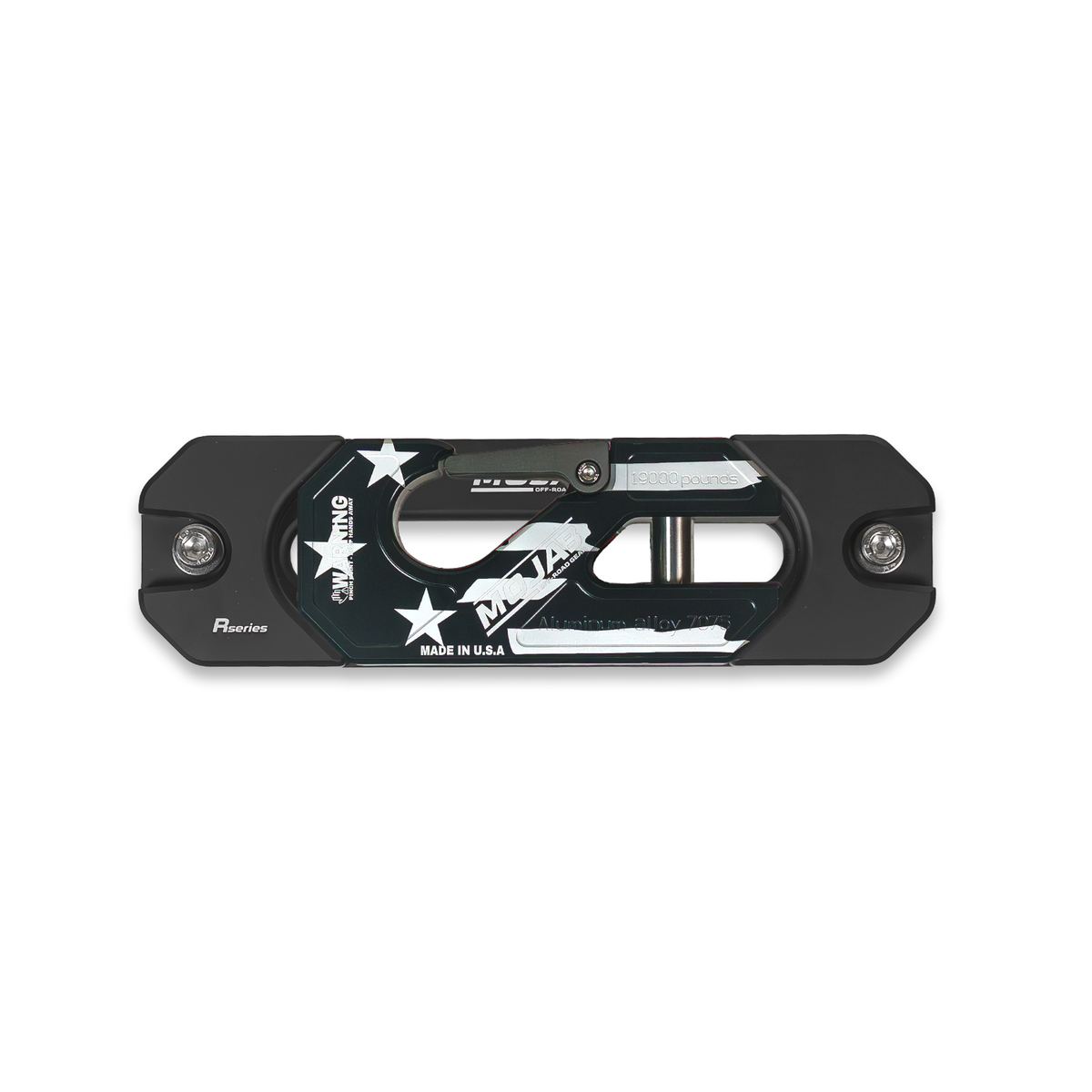 4xSolar - American Flag Black Edition Aluminum Recessed Winch Shackle with Fairlead. (LIFE TIME WARRANTY*) - Off-Grid & Overland Power