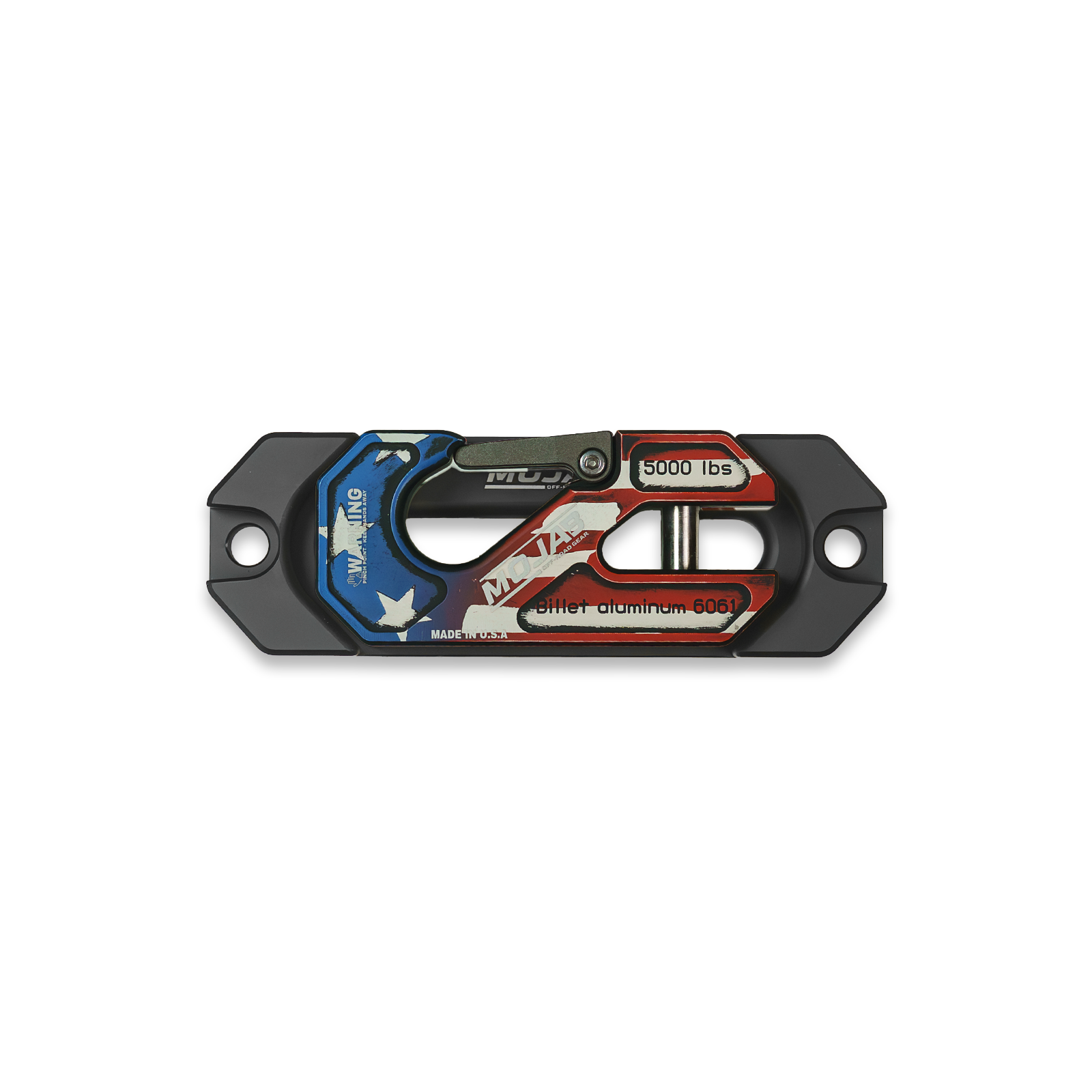4xSolar - American Flag Side By Side / UTV Aluminum Recessed Winch Shackle with Fairlead Kit.(LIFE TIME WARRANTY*) - Off-Grid & Overland Power