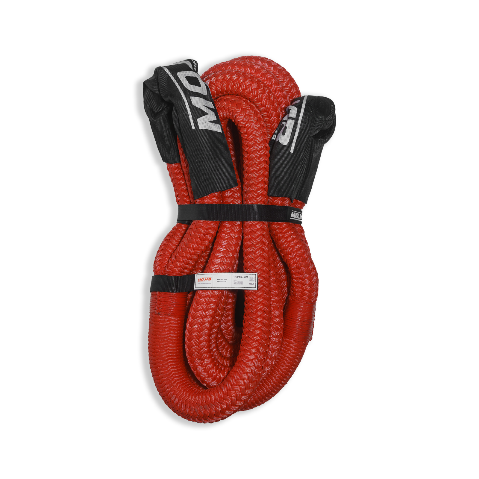 4xSolar - 1-1/2”x 30’ Heavy duty Kinetic rope - Off-Grid & Overland Power