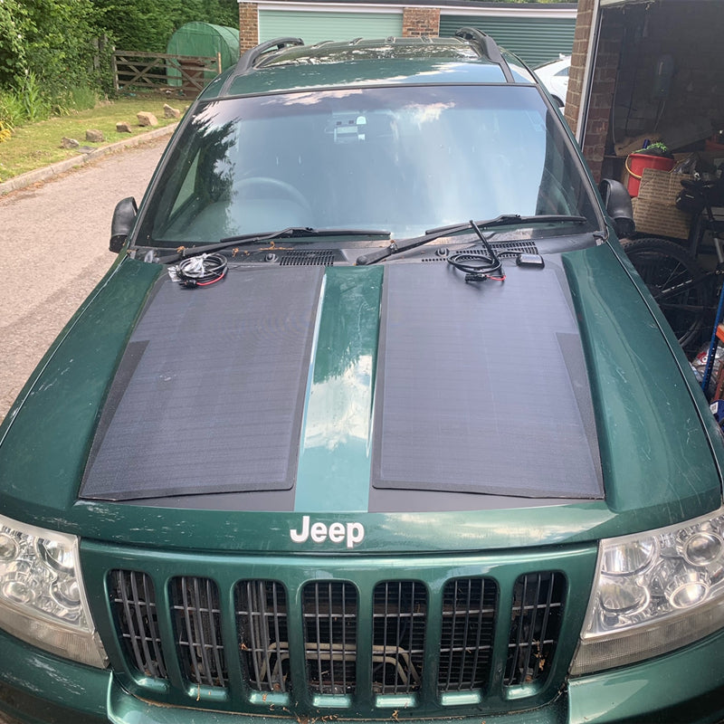 Jeep Grand Cherokee WJ(1996-2004) Lensun 130W Hood/Bonnet Solar Panel