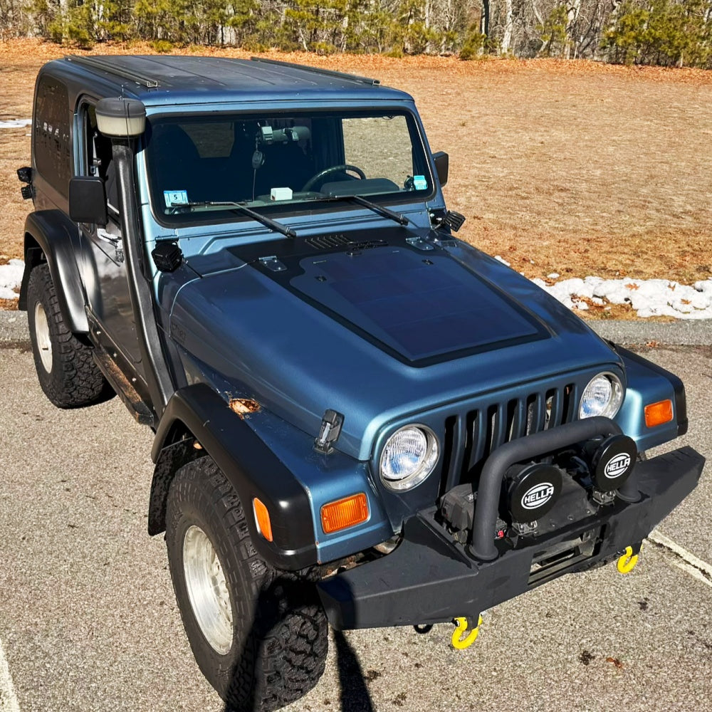 Jeep Wrangler TJ (1997-2002) Lensun 82W Hood Flexible Solar Panel