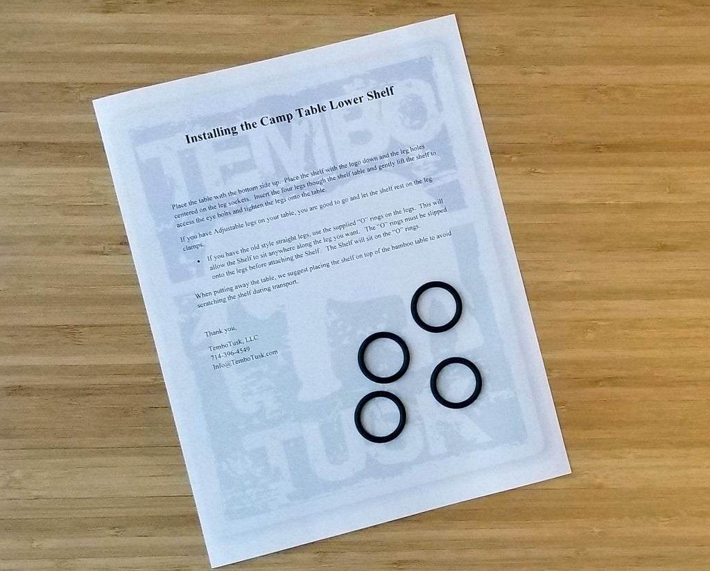 Camp Table Shelf Kit