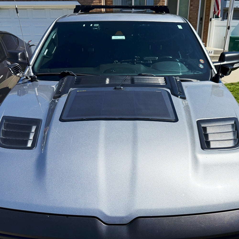 Ram 1500 Rebel 5th Gen(2019-Present) Lensun 45W Hood Solar Panel