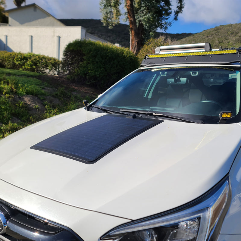 Subaru Outback 6th Gen (2020-Present) Lensun 75W Hood Flexible Solar Panel