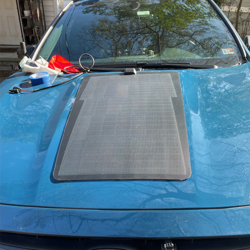 Subaru Outback 6th Gen (2020-Present) Lensun 75W Hood Flexible Solar Panel