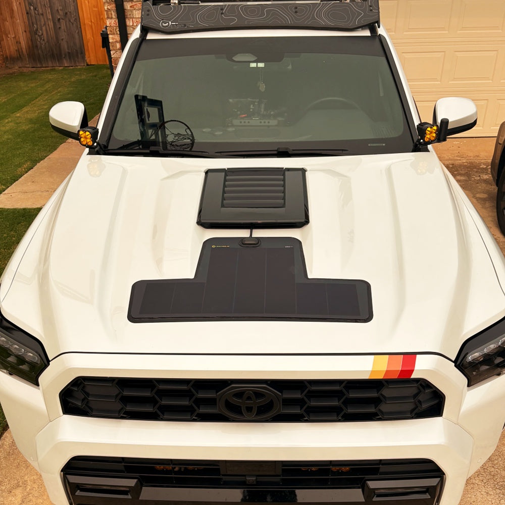 Toyota 4Runner 6th Gen(2025-Present) with Scoop Lensun 35W Hood Solar Panel