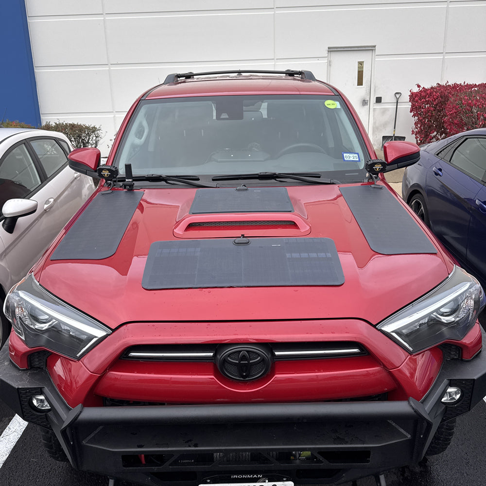 Toyota 4Runner 4th&5th Gen(2003-2024) with Scoop Lensun 110W Hood Solar Panel