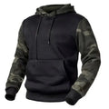 4xSolar - Army Green Men Military Hoodies Autumn Winter Hooded Sweatshirts Men's Pullover Hoodie Blend Fleece Long Sleeve Contrast Color Military Sweatshirt with Pocket - Off-Grid & Overland Power
